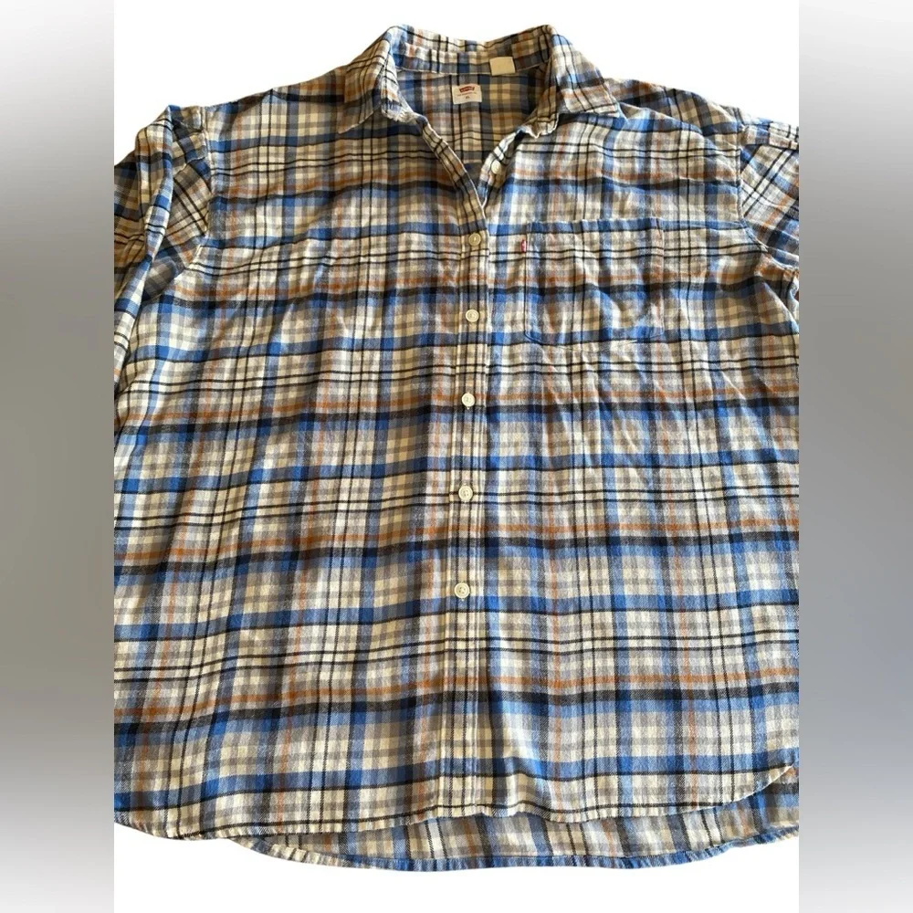 Levi’s Plaid Button Up Shirt Men’s XL Skater Work Winter Dad Classic 90s Outdoor